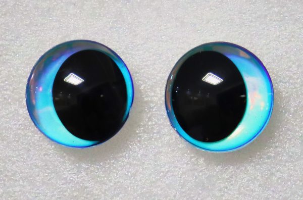 100pcs 3d oval pupil offcentre eyes with coloful disc with sinker washer
