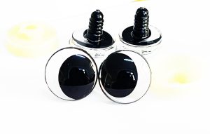 3d black oval pupil offcentre eyes with sinker hard washer 25mm 30mm option