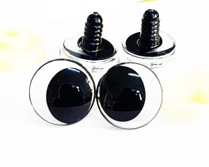 3d black oval pupil offcentre eyes with sinker hard washer 25mm 30mm option