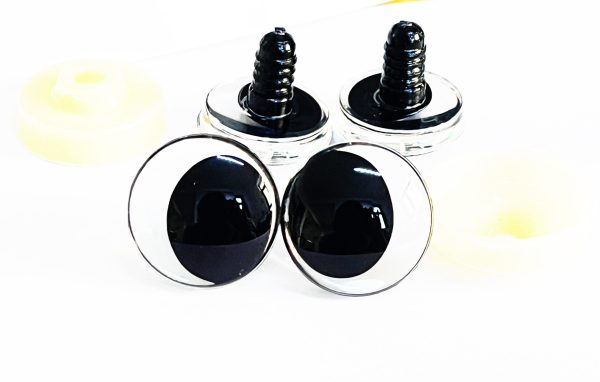 3d black oval pupil offcentre eyes with sinker hard washer 25mm 30mm option