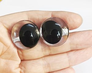 3d black oval pupil offcentre eyes with sinker hard washer 25mm 30mm option