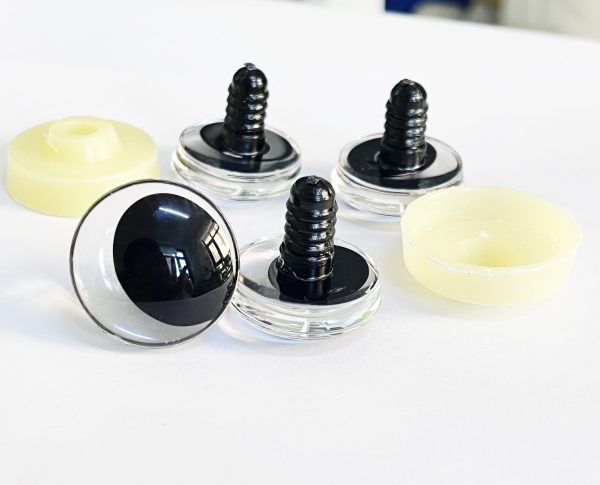 3d black oval pupil offcentre eyes with sinker hard washer 25mm 30mm option