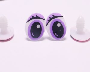 15x20mm purple toy eye with handpress washer