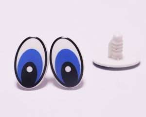16x25mm blue toy eye with handpress washer