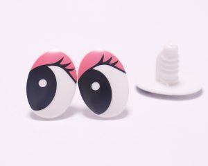 14x20mm pink toy eye with handpress washer