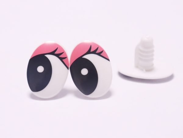 14x20mm pink toy eye with handpress washer