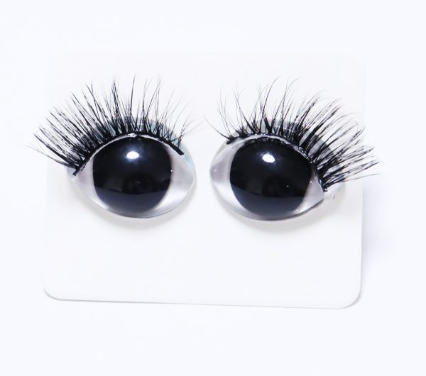 masckaszem eyes new style 16x21mm toy doll clear eyes with eyelashtray01 - Image 2