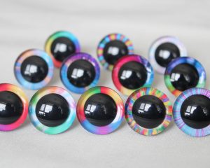 9mm-35mm 3D Centre eyes with colorful disc with hard washer -R12