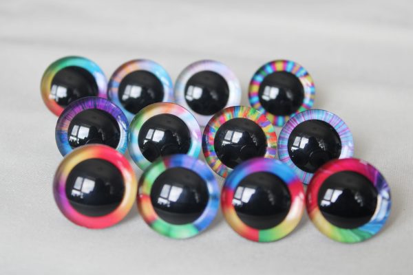 9mm-35mm 3D Centre eyes with colorful disc with hard washer -R12 - Image 3