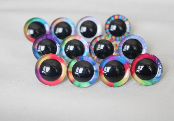 9mm-35mm 3D Centre eyes with colorful disc with hard washer -R12 - Image 2