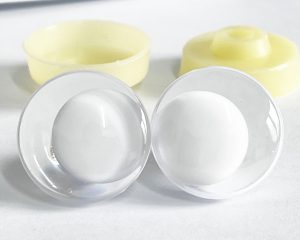 3D offcentre eyes white pupil clear toy eyes with sinker washer 14mm-35mm option for craft doll