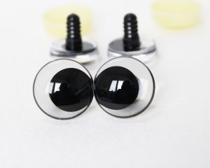3d offcentre eyes clear toy eyes with sinker washer 12mm 40mm option