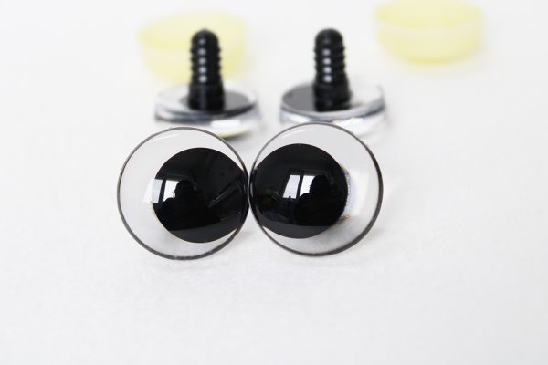 3d offcentre eyes clear toy eyes with sinker washer 12mm 40mm option