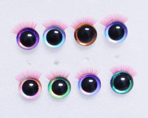 9mm-35mm 3D Centre eyes with colorful disc with pink eyelash tray -HC10