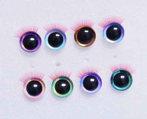 9mm-35mm 3D Centre eyes with colorful disc with pink eyelash tray -HC10 - Image 3