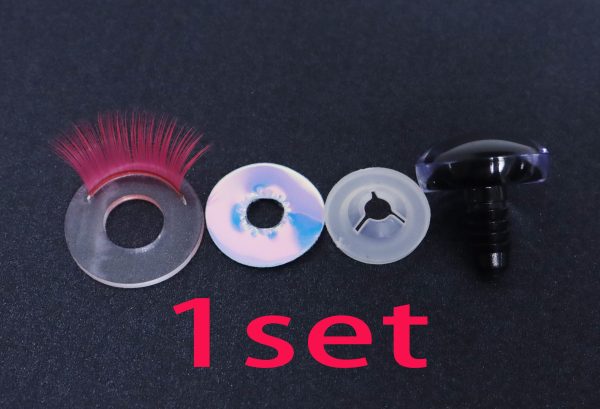 9mm-35mm 3D Centre eyes with colorful disc with pink eyelash tray -HC10 - Image 6