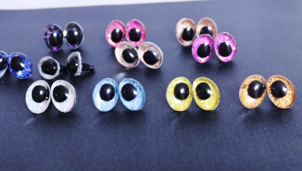 9x12mm 13x18mm new toy doll craft bear finding doll eyes findings with colorful disc -T10