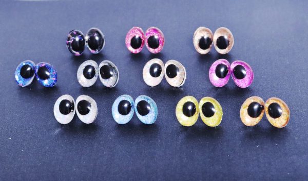 9x12mm 13x18mm new toy doll craft bear finding doll eyes findings with colorful disc -T10 - Image 4