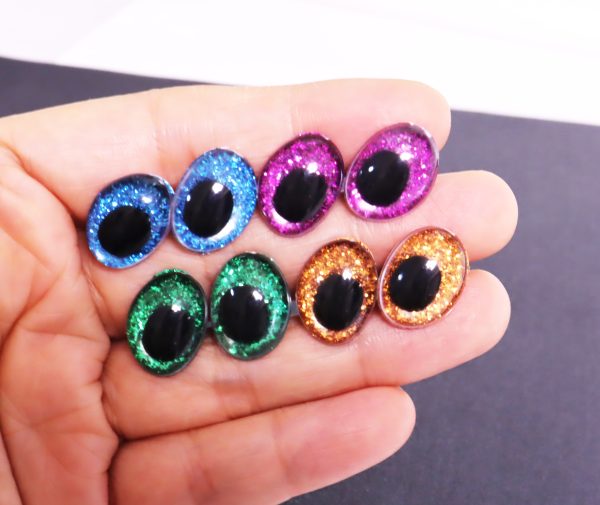 9x12mm 13x18mm new toy doll craft bear finding doll eyes findings with colorful disc -10colors
