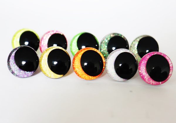 NEW 3D Oval pupil offcentre eyes with coloful disc with sinker washer-c11-25mm-30mm - Image 3