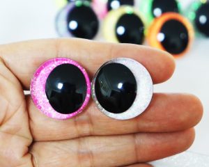 NEW 3D Oval pupil offcentre eyes with coloful disc with sinker washer-c11-25mm-30mm
