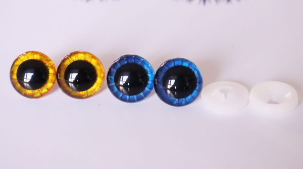 20mm dark blue gold toy round eyes with disc with handress washer for diy craft doll fingdings - Image 3