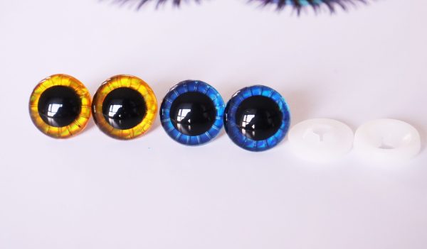 20mm dark blue gold toy round eyes with disc with handress washer for diy craft doll fingdings - Image 4