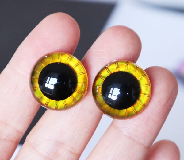 20mm dark blue gold toy round eyes with disc with handress washer for diy craft doll fingdings - Image 2