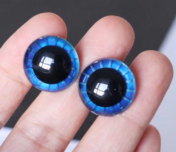 20mm dark blue gold toy round eyes with disc with handress washer for diy craft doll fingdings - Image 6