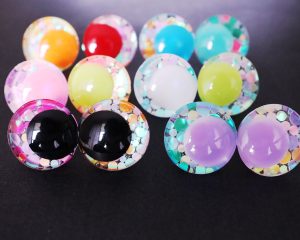 mixed 10pupil handpaint eyes 3D offcentre eyes with sinker washer-25mm-30mm