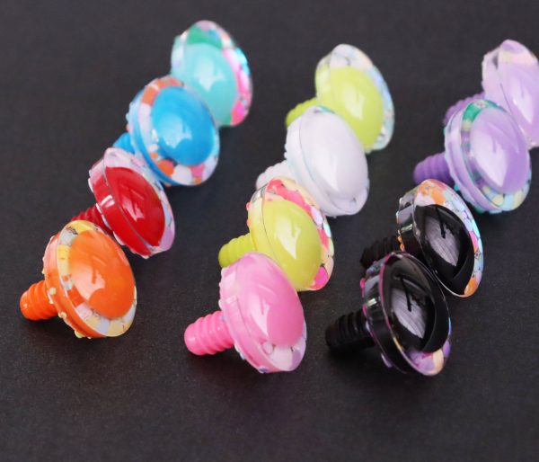 mixed 10pupil handpaint eyes 3D offcentre eyes with sinker washer-25mm-30mm - Image 2