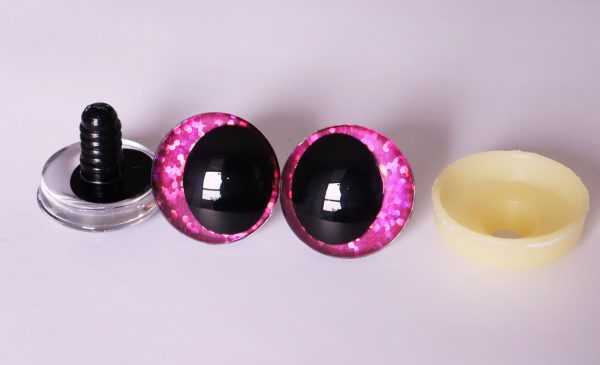 NEW 3D Oval pupil offcentre eyes with coloful disc with sinker washer-B11-25mm-30mm - Image 2