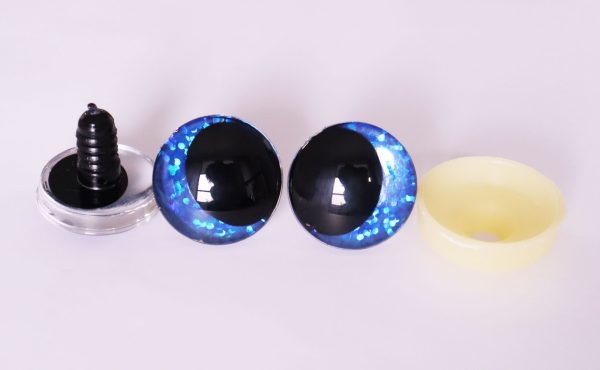 NEW 3D Oval pupil offcentre eyes with coloful disc with sinker washer-B11-25mm-30mm - Image 3