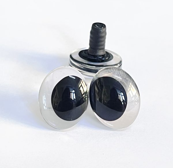 masckaszem eyes new style 18x24mm 3D black Oval Pupil offcentre eyes with sinker hard washer