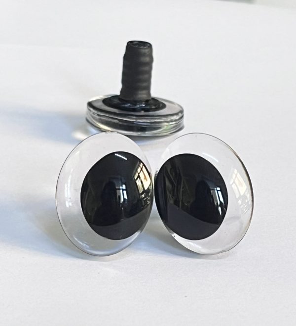 masckaszem eyes new style 18x24mm 3D black Oval Pupil offcentre eyes with sinker hard washer - Image 4