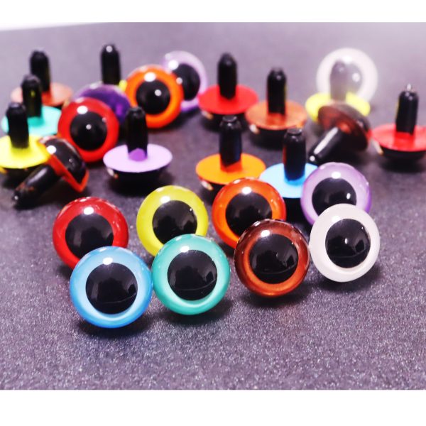 4.5mm-18mm smooth stem tound toy eyes handpaint color for diy plush amigurumi doll findings-mixed color - Image 4