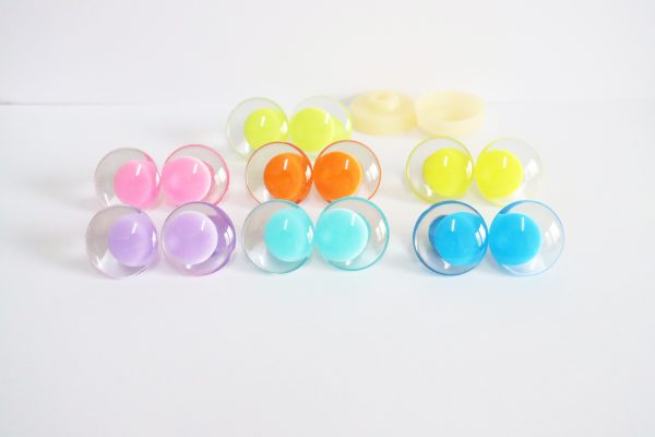 25mm 30mm 3D offcentre Clear eyes mixed 10color  pupil clear toy eyes with sinker hard washer for diy craft doll eyes findings - Image 3