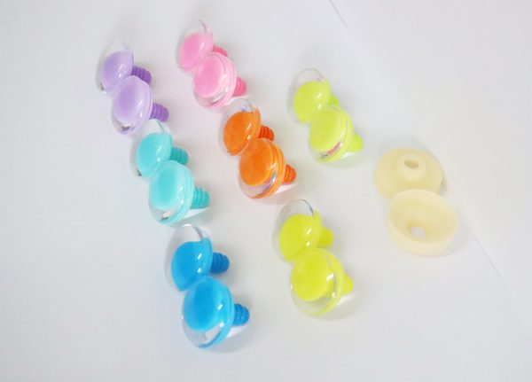 25mm 30mm 3D offcentre Clear eyes mixed 10color  pupil clear toy eyes with sinker hard washer for diy craft doll eyes findings - Image 4