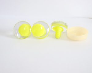 25mm 30mm 3D offcentre eyes Lemon  pupil clear toy eyes with sinker hard washer for diy craft doll eyes findings