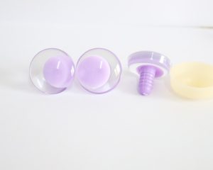 25mm 30mm 3D offcentre eyes Purple pupil clear toy eyes with sinker hard washer for diy craft doll eyes findings