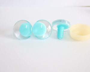 25mm 30mm 3D offcentre Clear eyes Emerald pupil clear toy eyes with sinker hard washer for diy craft doll eyes findings