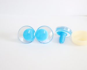 25mm 30mm 3D offcentre Clear eyes BLue  pupil clear toy eyes with sinker hard washer for diy craft doll eyes findings