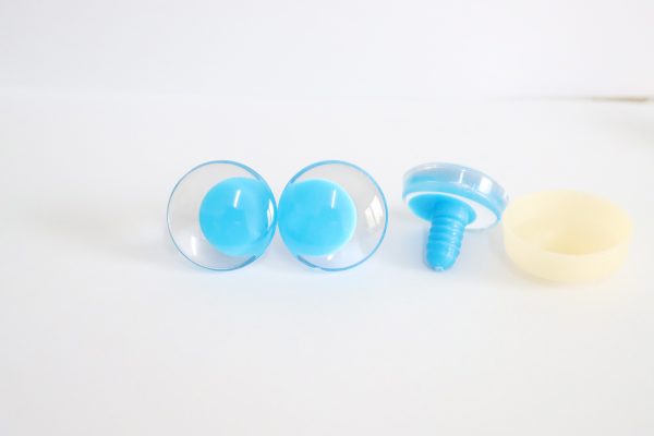 25mm 30mm 3D offcentre Clear eyes BLue  pupil clear toy eyes with sinker hard washer for diy craft doll eyes findings