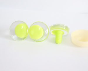25mm 30mm 3D offcentre Clear eyes Light green  pupil clear toy eyes with sinker hard washer for diy craft doll eyes findings