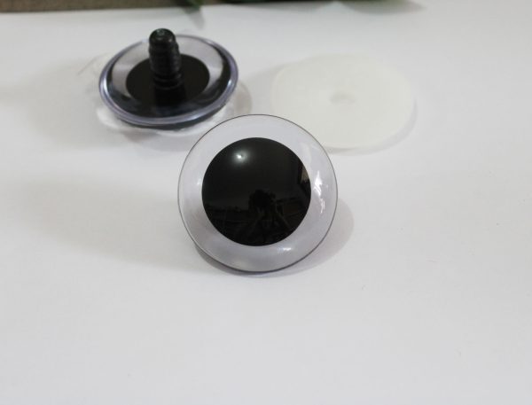 2pcs/10pcs/50pcs 30mm-40mm-45mm-50mm-60mm round clear crystal eyes with hard washer for diy plush doll findings - Image 4