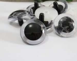 2pcs/10pcs/50pcs 30mm-40mm-45mm-50mm-60mm round clear crystal eyes with hard washer for diy plush doll findings
