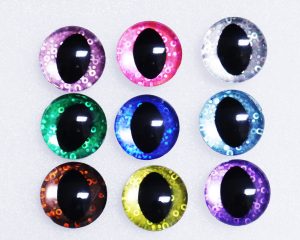 3D cat toy eyes oval pupil doll eyes with colorful disc with sinker washer for diy plush craft doll findings-Q10
