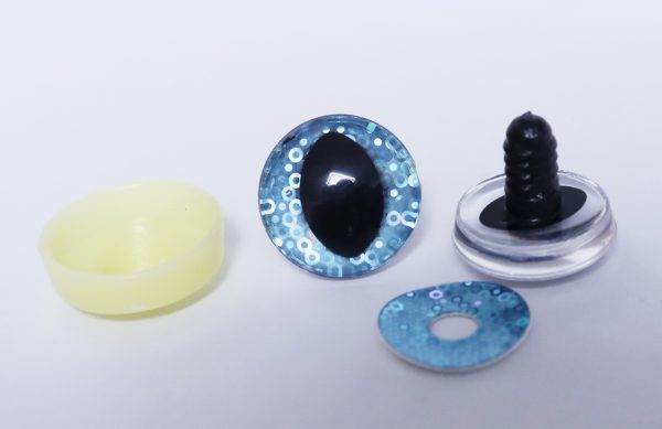 3D cat toy eyes oval pupil doll eyes with colorful disc with sinker washer for diy plush craft doll findings-Q10 - Image 4
