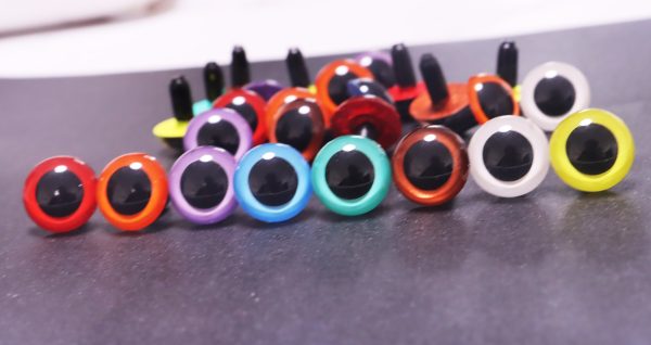 4.5mm-18mm smooth stem tound toy eyes handpaint color for diy plush amigurumi doll findings-mixed color - Image 3