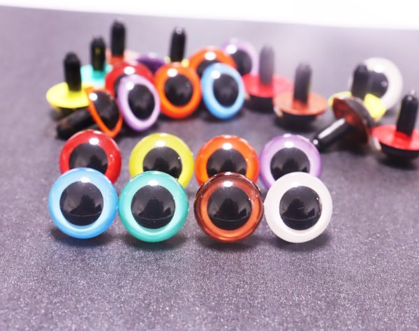 4.5mm-18mm smooth stem tound toy eyes handpaint color for diy plush amigurumi doll findings-mixed color - Image 2